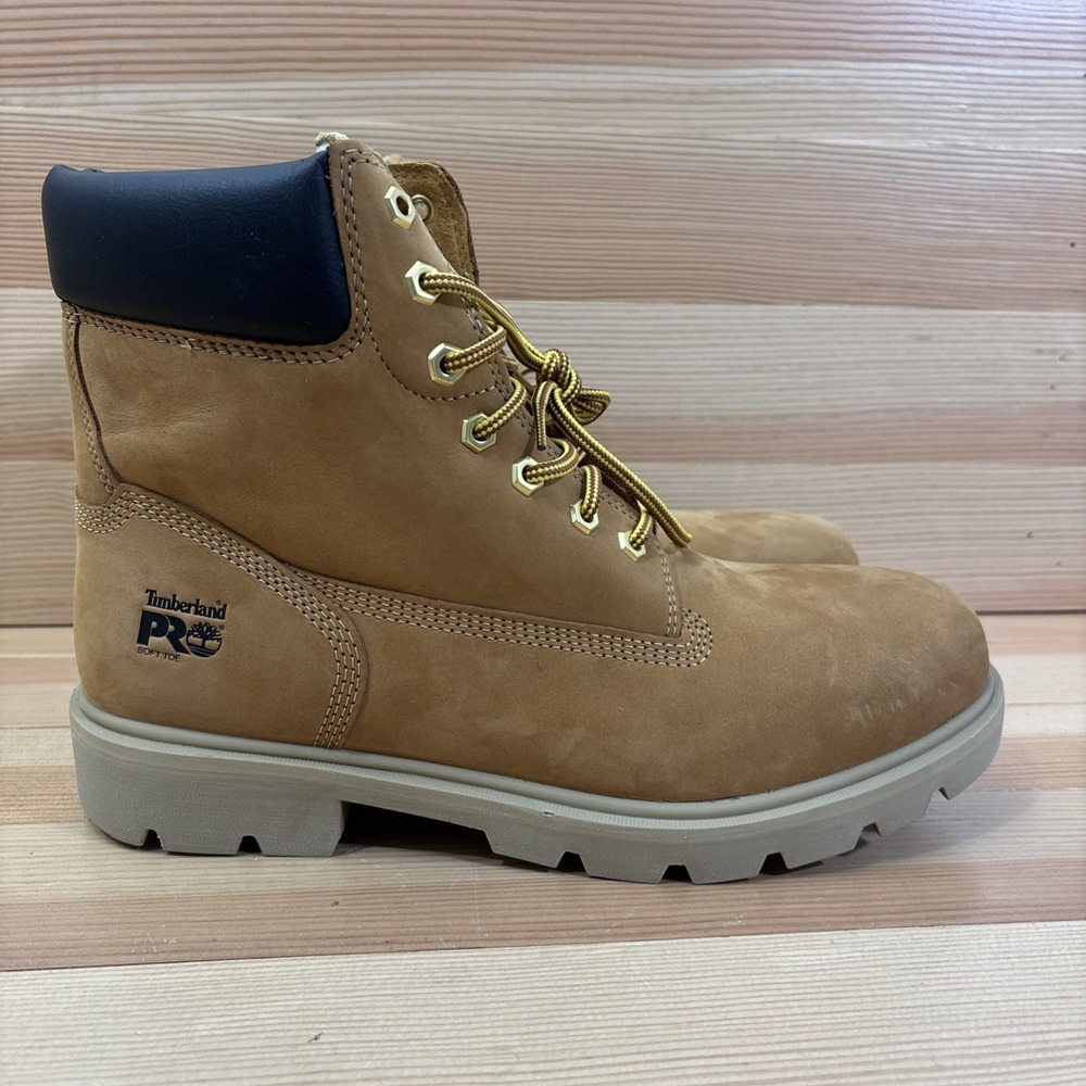 Timberland Pro Sawhorse 6" Work Boots Soft Toe Wheat Mens Sz 11.5 New No Box